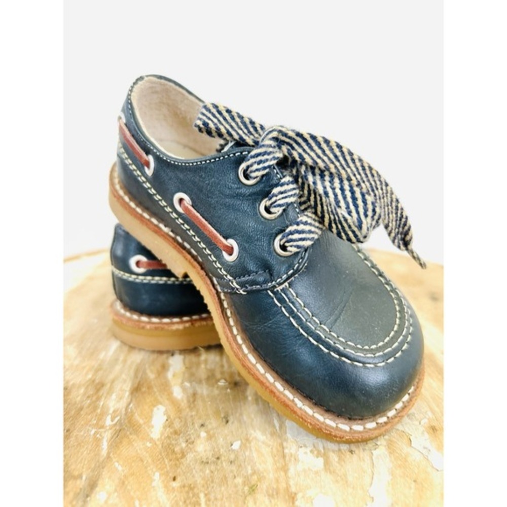 VTG Childs Stride 60s 70s Leather Dress Shoes‎ Toddler Made In USA Size 5 1/2 D